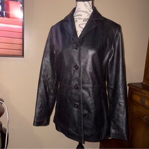 Willi Smith Classic Black Leather Jacket